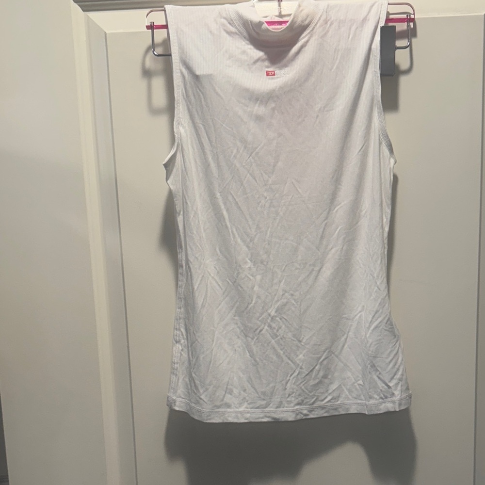 Diesel Women’s T-Monky SL Microdot White Tank Top – Size M, New with Tags